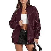 Sampeel Leather Jacket Women Faux Oversized Motorcycle Bomber Coats 2025 Fall Fashion Outfits Winter Clothes