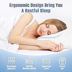 CushyOasis Shredded Memory Foam Pillow for