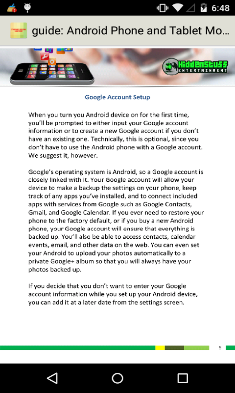 ANDROID PHONE AND TABLET MOBILE USERS GUIDE