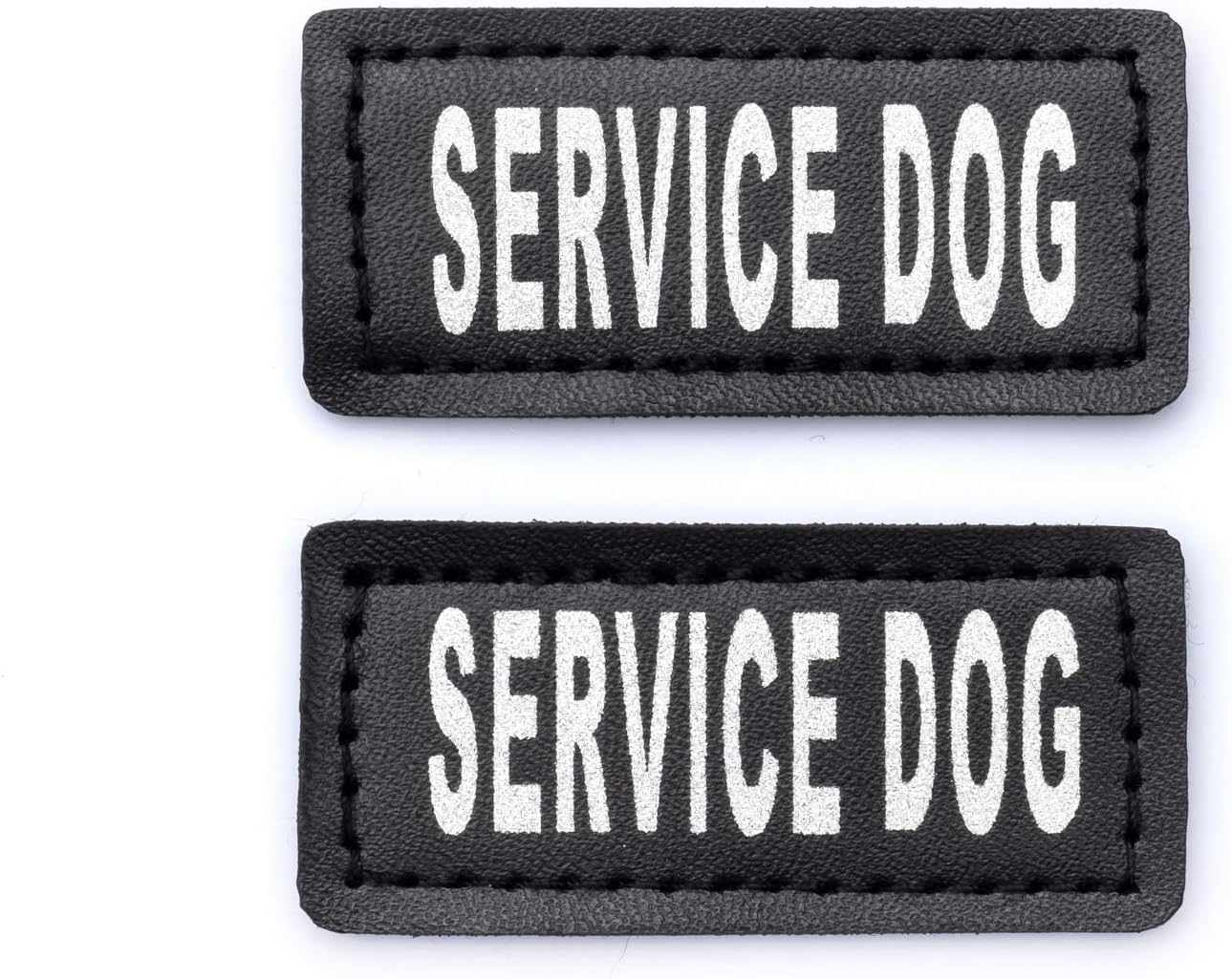 Industrial PuppyService Dog Patch with Hook Back and Reflective Lettering | Set of Two Service Dog Tag for Service Dog Vest | Service Dog Harness Patches for Working Dogs
