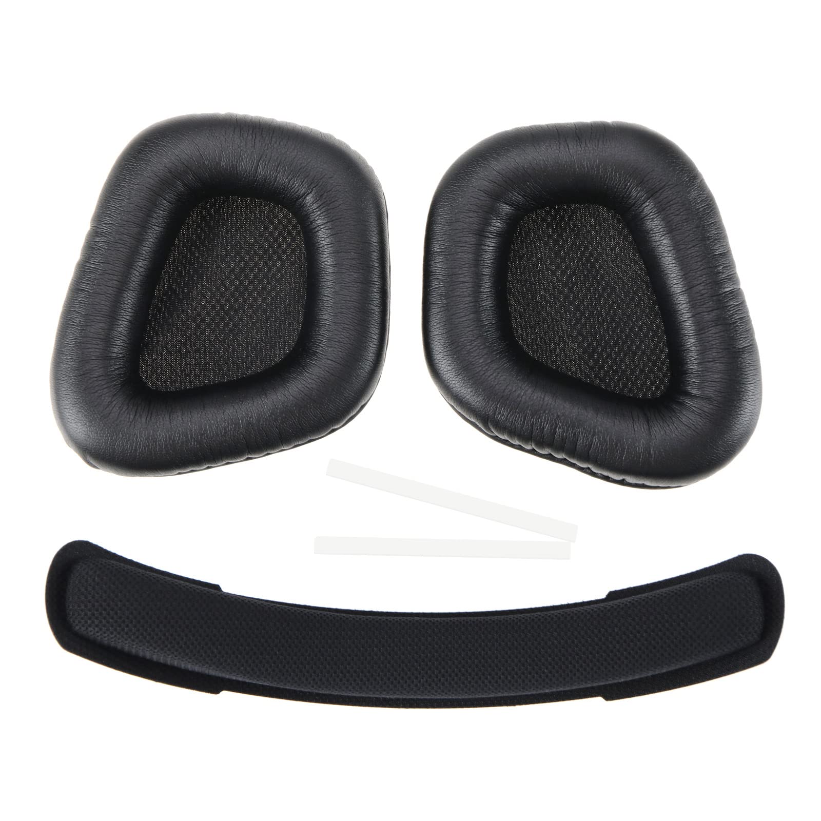 Be In Your Mind 1 Pair Ear Pads with Headband Compatible with Corsair Void/Void Pro/RGB Elite Wireless Protein Leather Earphones Pads Replacement Black