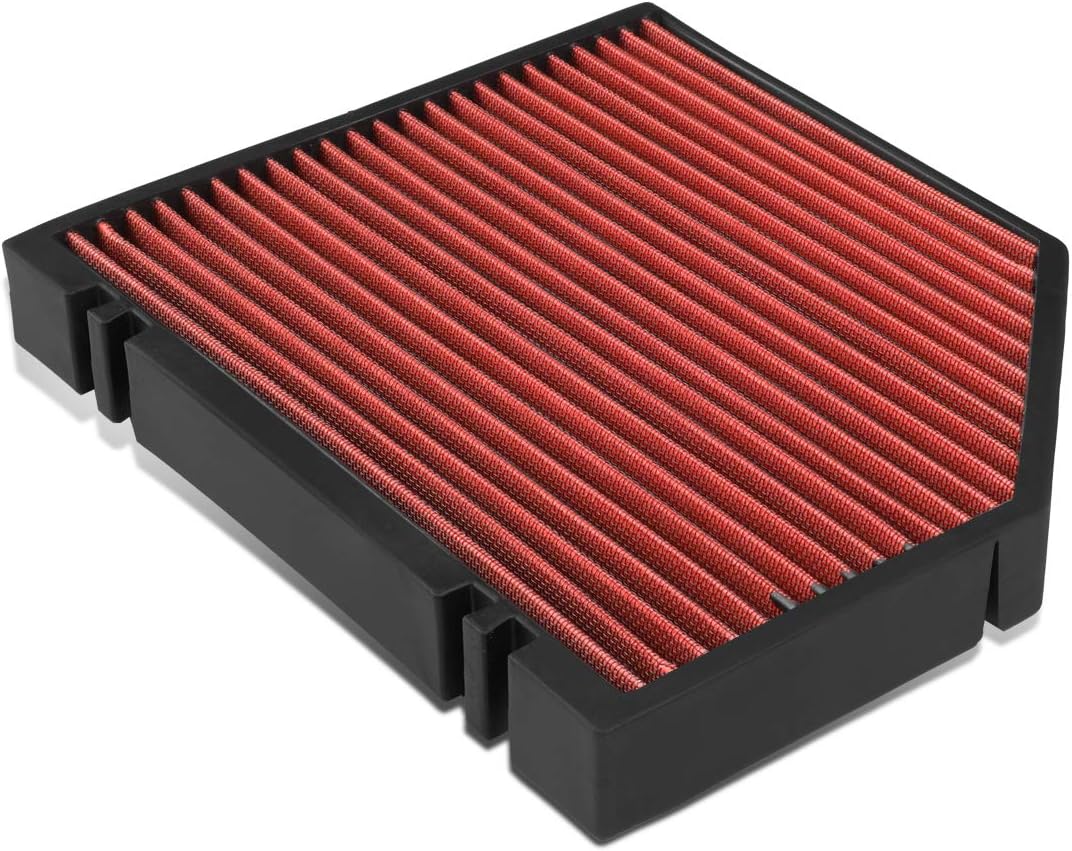 Compatible with 08-18 Porsche Macan Audi A4 Allroad/A5/A6/Q5/S4/RS5/S5 High Flow Drop-In Panel Cabin Air Filter (Red)