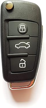 Audi 3 Button Flip Key Cover Silicone Protective Case A1 A3 A4 A5 A6 TT Q5 Q7 view 6