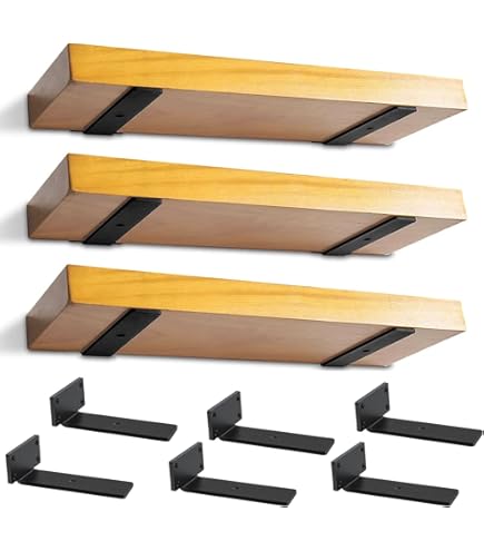 Paquete De 4 Soportes Triangulares Negros Para Estantes Flotantes Soportes De Esquina Invisibles Con Tornillos De Fijacion 87360374