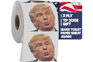 Donald Trump Toilet Paper Roll | Full Color Image | Funny Novelty Gag TP for Democrats & Republicans | 3 Ply Toilet Tissue 20