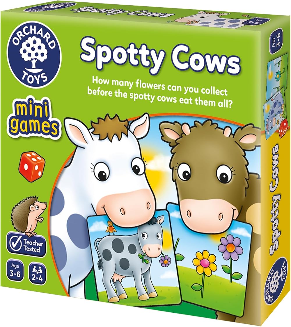 Orchard Toys Spotty Cows Mini Game for Kids 3-6 Travel Matching