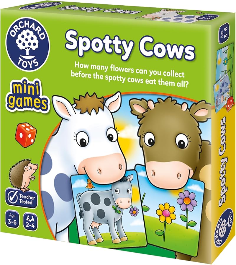 Orchard Toys Spotty Cows Mini Game for Kids 3-6 Travel Matching