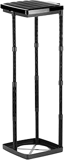 Grizzly Müllsackständer bis 120L Müllsackhalter in 3 Höhen verstellbar Abfallsammler mit schwarzem Deckel Gelber Sack Ständer mit Klemmring Made in Germany