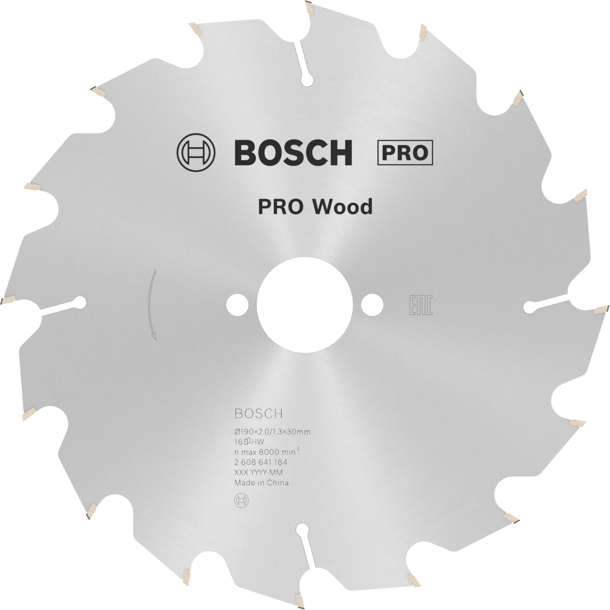 Bosch 1x PRO Wood Circular Saw Blade for Corded Hand-Held Circular Saws (for Softwood, Hardwood, Ø mm, Professional Accessory Hand-Held Circular Saw)
