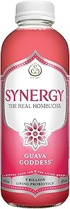 SYNERGY The Real Kombucha - Guava Goddess - 16 fl oz Bottle - Raw Probiotic Drink for Gut Health and Immune Support
