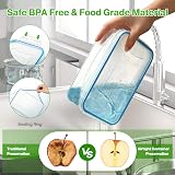 YASHE 50Pcs Plastic Food Containers with Lids Airtight BPA-Free Meal Prep Set view 3