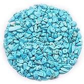 500 pcs Natural Chip Stone Beads Multicolor 3-5 mm Irregular Gemstone Healing Crystal Loose Rocks Bead Hole Drilled DIY for Bracelet Necklace Earrings Jewelry Making Craft