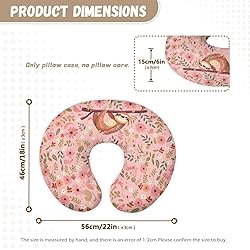 TSVAGA Sloth Nursing Pillow Cover for Baby Girl, 1