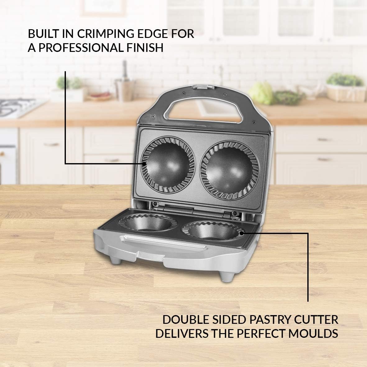 Quest 35970 Double Deep Fill Pie Maker / Features BuiltIn Crimping Edge & Separate Pastry