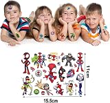 VaLbeL Temporary Tattoos for Kids Mixed Styles Party Bag Birthday Gift Stickers view 3