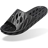 FINLEEO Shower Sandals with Drainage Holes - Quick Drying Bathroom & Gym Slippers for Men and Women