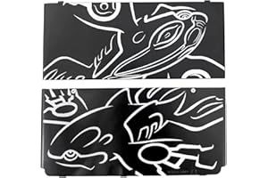 Black Color for New3DS Extra Faceplate Replacement Top/Bottom Shells PKM Sapphire Edition, for New 3DS Small Handheld Game Co