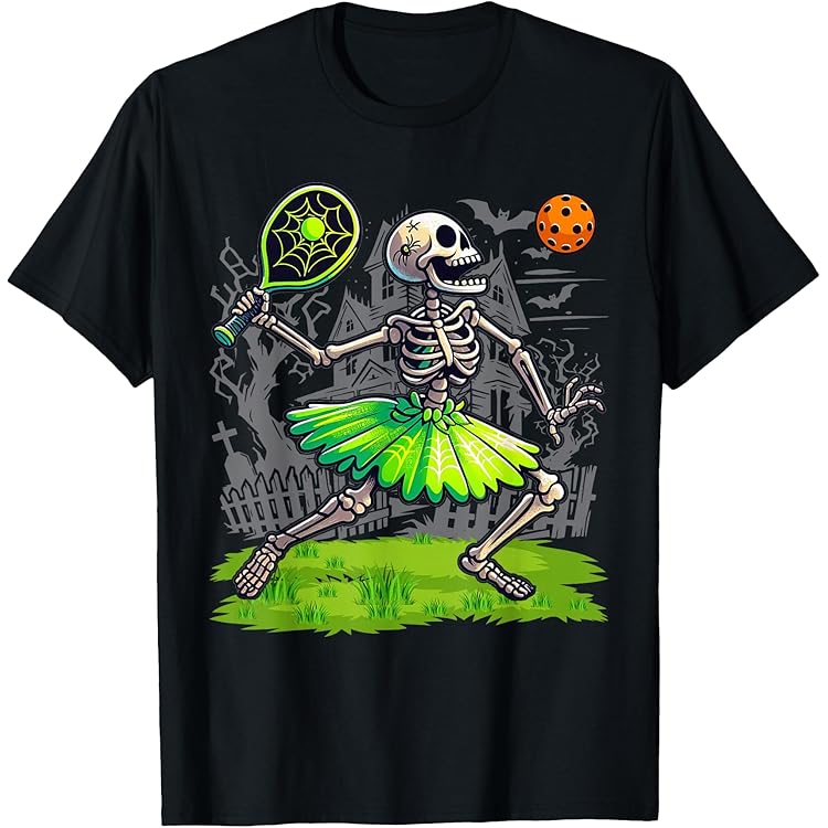 Cramps Halloween Ball '06 Tシャツ XL Amazon.com: Pumpkin Head Skeleton Pickleball Halloween