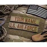 USAF 3-Color OCP Name Tape, 2 Piece, Custom | Hook Fastener