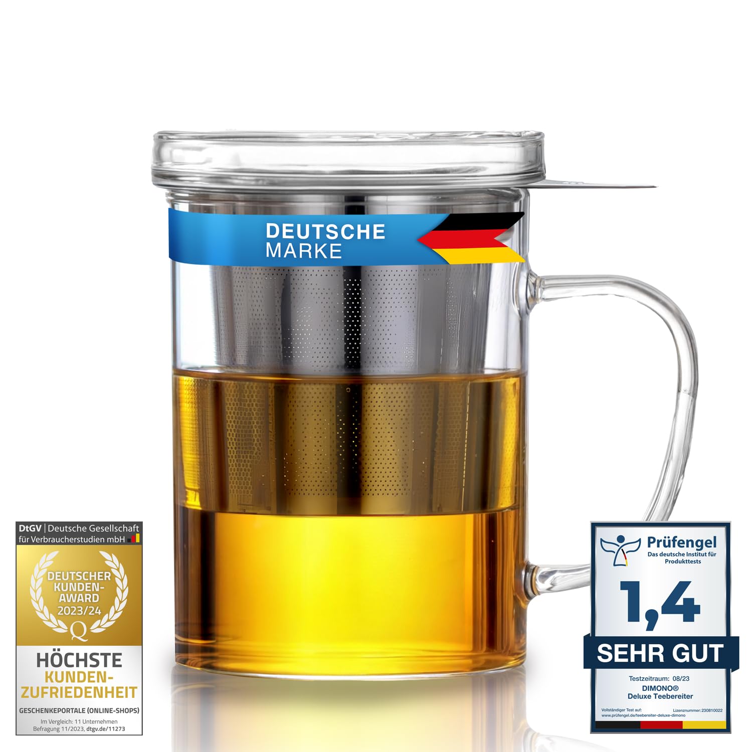 Tea Maker Tea Maker with Filter Insert and Lid Teapot & Cup. (Teamaker - Deluxe)