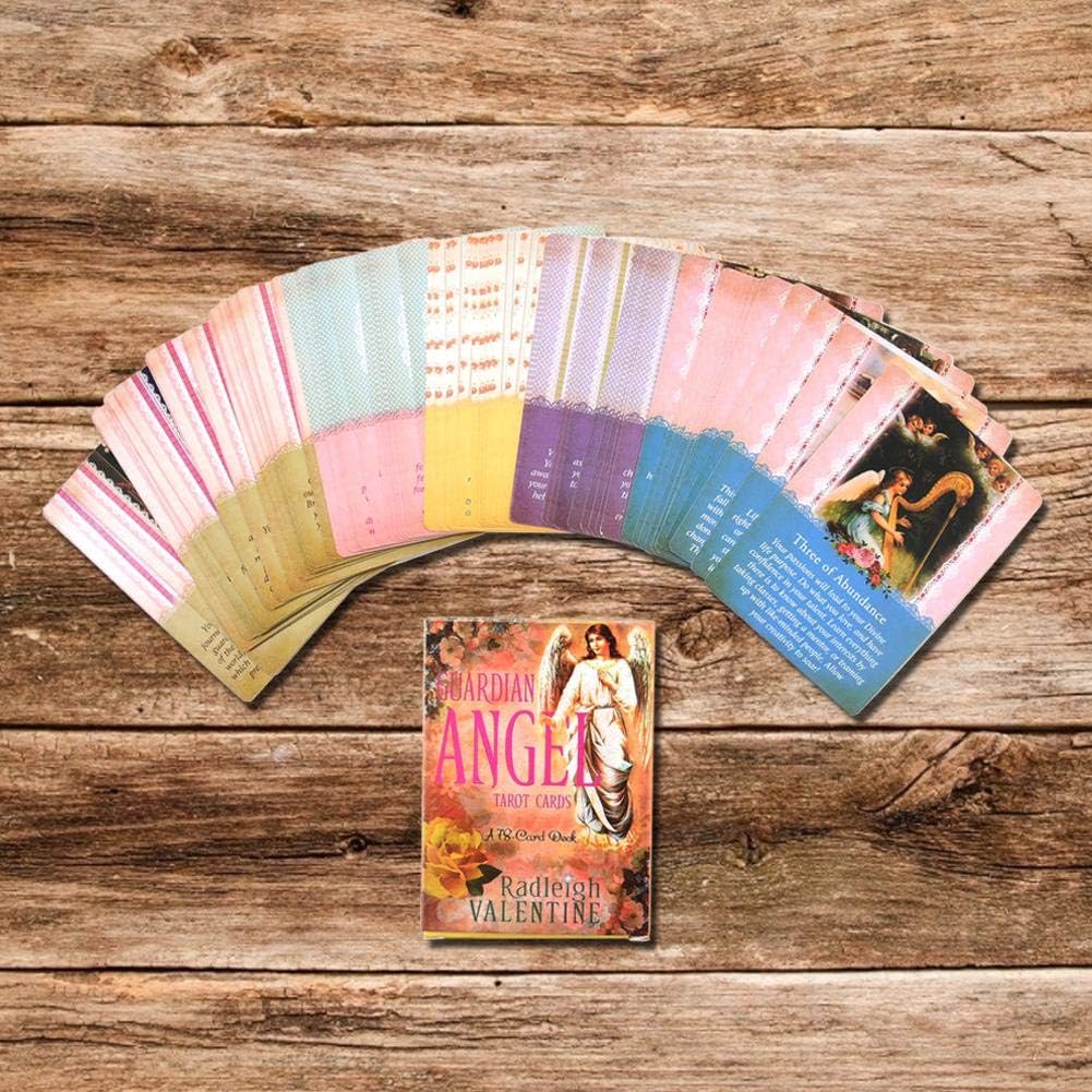 niyin204 78PCS Tarot Cards Guardian Angel Tarot Cards English Board Game Deviant Moon Tarot English Version Card for Party and Household Use easy to carry handy