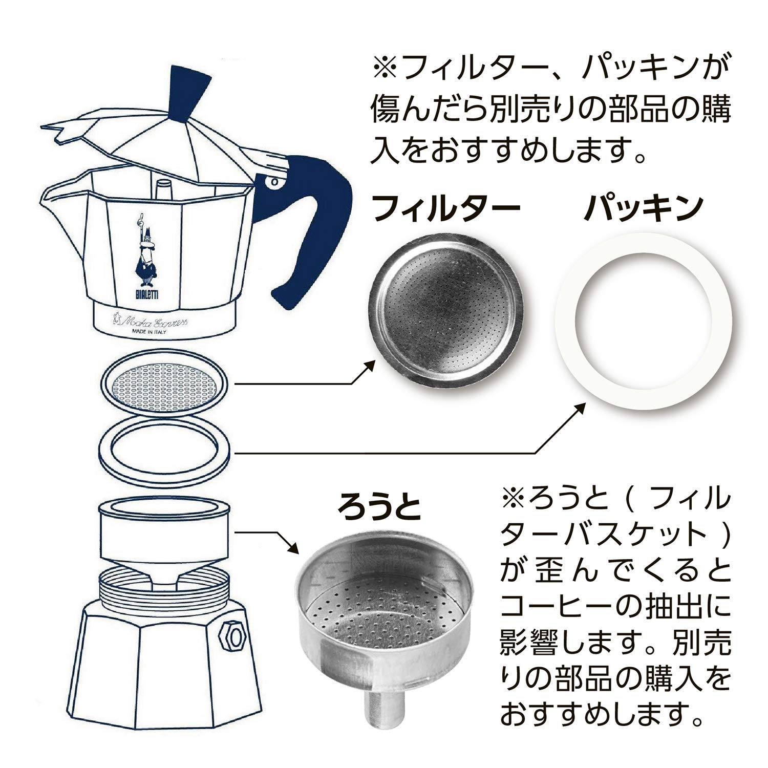 Bialetti Stovetop Moka Express 3 Cups