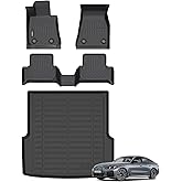 ANBINGO® Floor Mats & Cargo Liner for BMW i4 2022 2023 2024 2025, eDrive35 / eDrive40 / xDrive40 / M50, All Weather Waterproof Car Mats All Weather TPE Heavy Duty Automotive, Full Set-Black