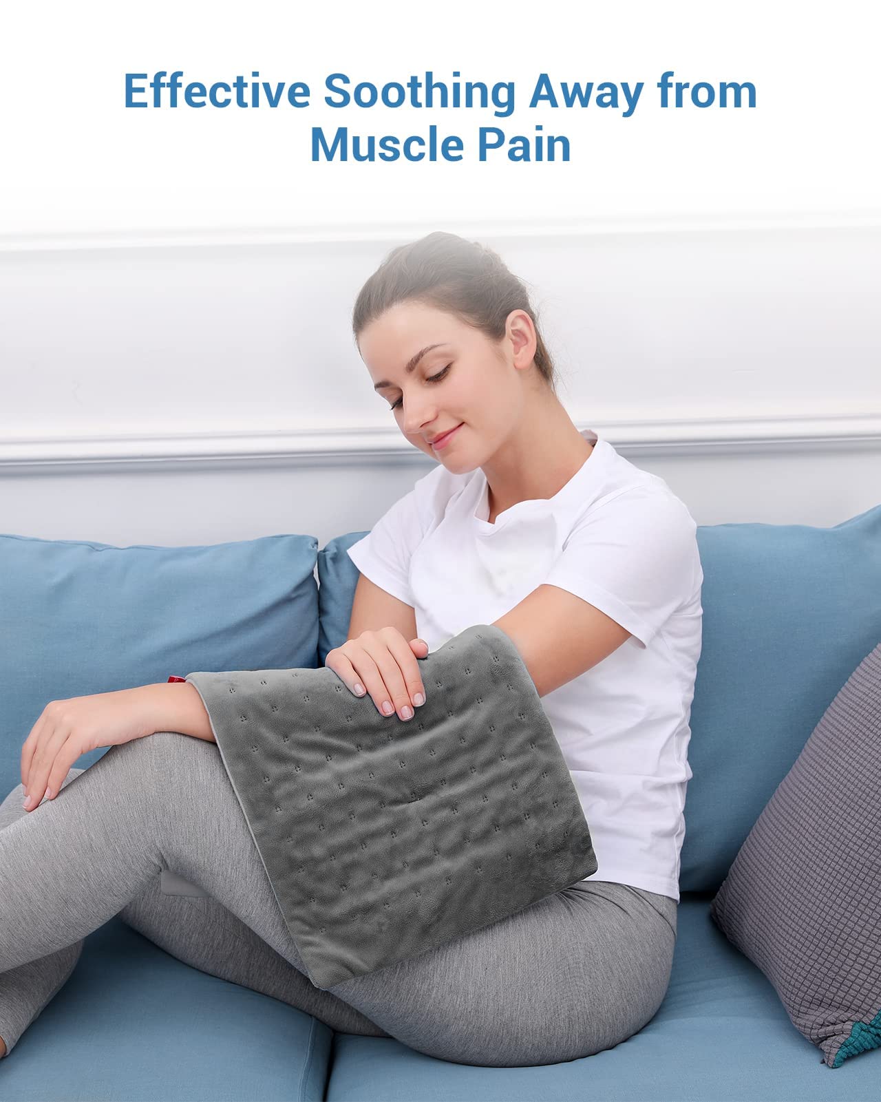 Comfytemp Heating Pad for Back Pain Relief & Cramps, Fathers Day Dad Gifts, 12