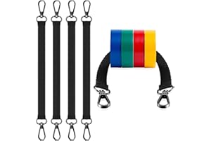 Zhehao Electrical Tape Holder for Belt Thong with Snap Hooks Polyester Electrical Chain Electrical Tape Strap Measure Holder Chain for Pouch Bag Tool Box Construction, Black