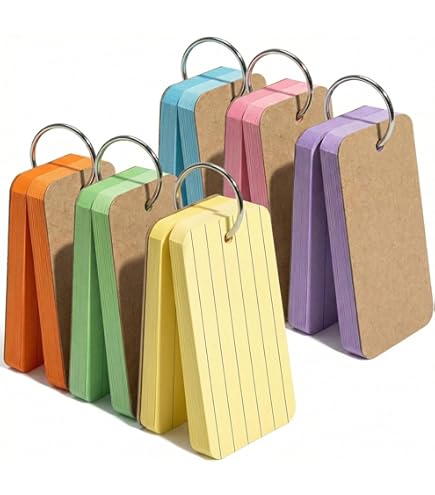 Amazon.com : Koogel 300PCS Flash Cards with Key Ring, Colored
