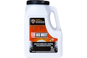 Qik Joe Calcium Chloride Ice Melt - Instant Snow and Ice Melt for Sidewalks, Driveways, Steps, and Parking Lots - Deicer for Concrete, Asphalt, and Other Surfaces - 9 Lbs