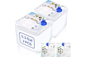 TOPOKO Camping Water Storage Containers - BPA Free Water Container for Outdoors Hiking Collapsible Water Jug with Spigot Emergency Water Storage for Survival Kits 2.6/5.3 Gallon