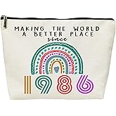 SIUNY 40th Birthday Gifts for Women, 40 Year Old Birthday Gifts Cosmetic Bags, Funny 40th Anniversary Decorations for Her Makeup Bag, Best 1986 Anniversary 40 Year Old Gift Ideas for Wife, Mom