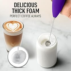 Zulay Kitchen Whisk Milk Frother with 4 Duracell