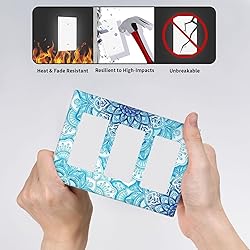 Tewujay Decorative Covers Wall Plate Blue Vintage