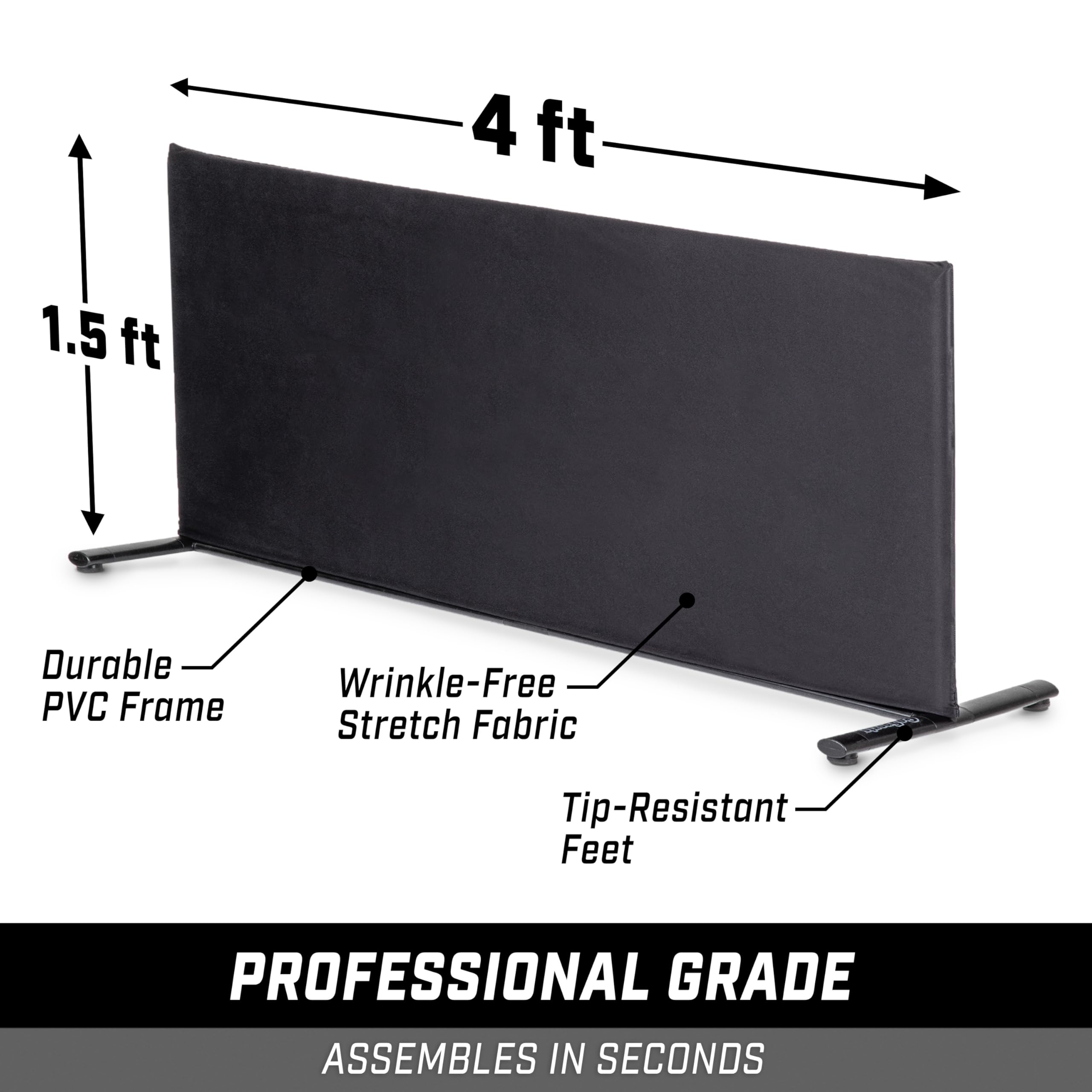 GoSports Pickleball Ball Barrier 3 Pack - Choose Brandable or Pre-Branded - Court Dividers for Pickleball Courts