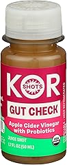 Kor Shot Apple Cider Vinegar Probiotics Shot - 1.7 Fl Oz - Gut Check - Digestive Health - 1 Billion Cfu Probiotics - USDA Cer