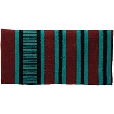 Weaver Leather Double Weave Saddle Blanket, Burgundy/Turquoise/Black, 32" x 64"