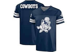 FOCO NFL Men's Officially Licensed Throwback Retro Primary Logo Game Day Football V-Neck Top