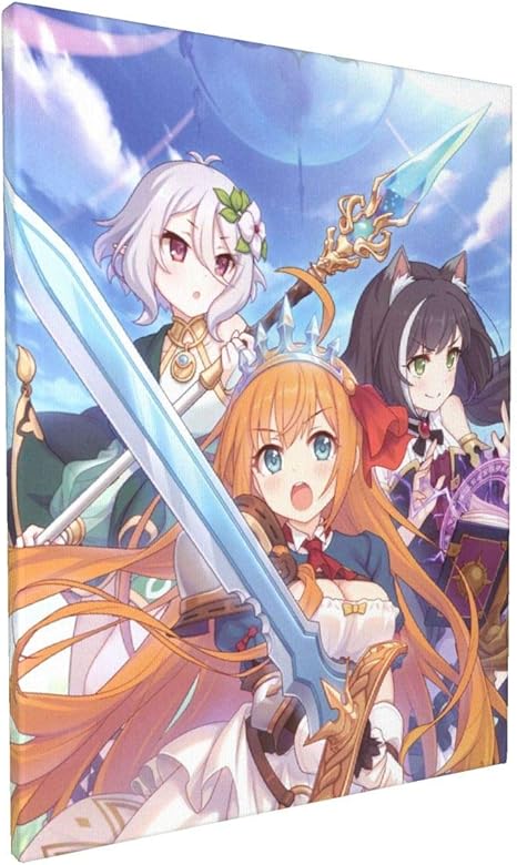 Amazon アートパネル プリンセスコネクト リダイブ フレーム装飾画 アートフレーム バンクシー 壁の絵 壁掛け 壁アート 部屋飾り 背景 壁紙 完成品 流行 ブーム 30cm 40cm ウォールステッカー オンライン通販