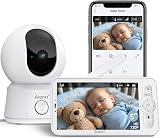 ARENTI 1080P Wifi Baby Monitor with Camera App Night Vision 5 inch PTZ Battery view 1