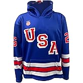 Miracle on Ice US Hockey Shield 2026 Replica Jersey Hoodie, Blue - Adult
