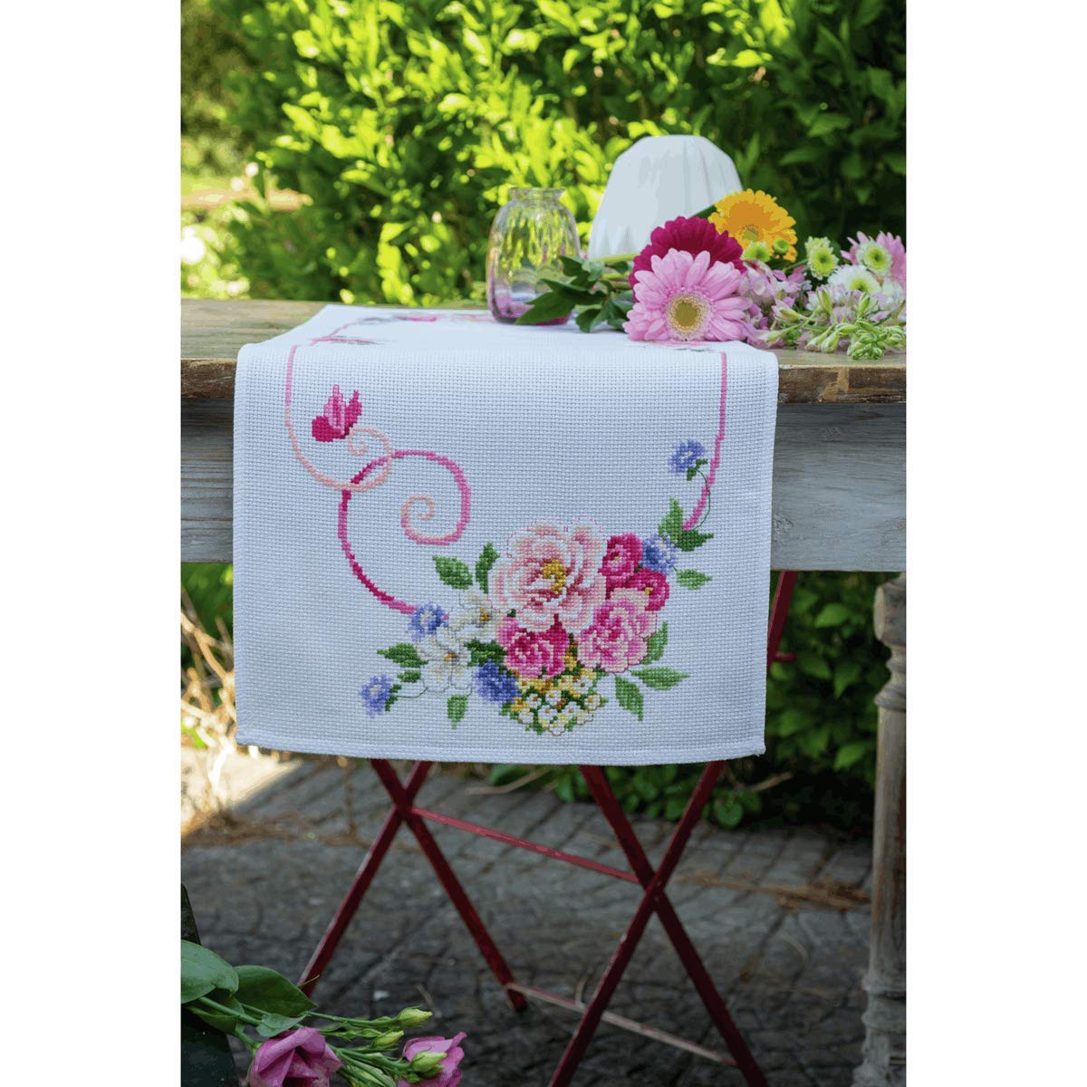 Vervaco PN-0154338 Table Runner Cross Stitch Set, Multi-Colour, 32 x 84 cm