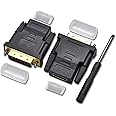 QimKero DVI to HDMI, Bidirectional DVI (DVI-D) to HDMI, Male to Female Adapter, 2-Pack，(24+1) Male Adapter with Gold-Plated for Computer, Monitor, Projector, TV, PS3/4/5 Nintendo Switch and More