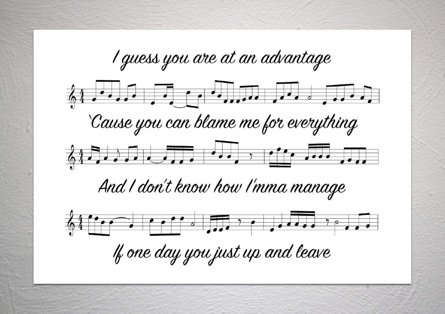 Kanye West Runaway Song Sheet Lyric Art Print A4 Size Amazon Co Uk Kitchen Home