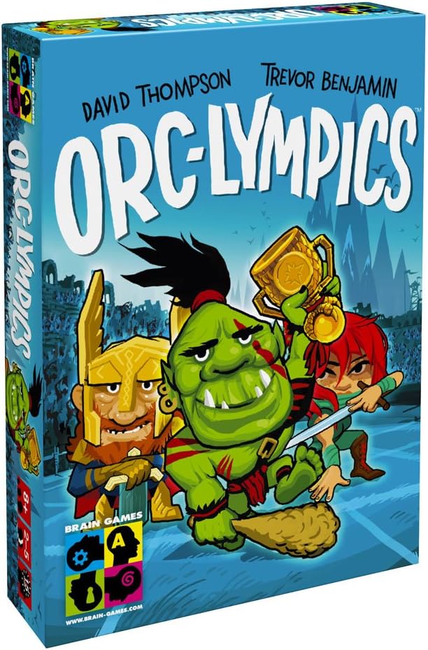 BRAIN GAMES Orc-lympics Card Game - A Fun Game of Tactics and Decision Making - Play with Kids Age 8+, Teenagers and Adults - Award Winning Games Suitable for Serious & Casual Gamers