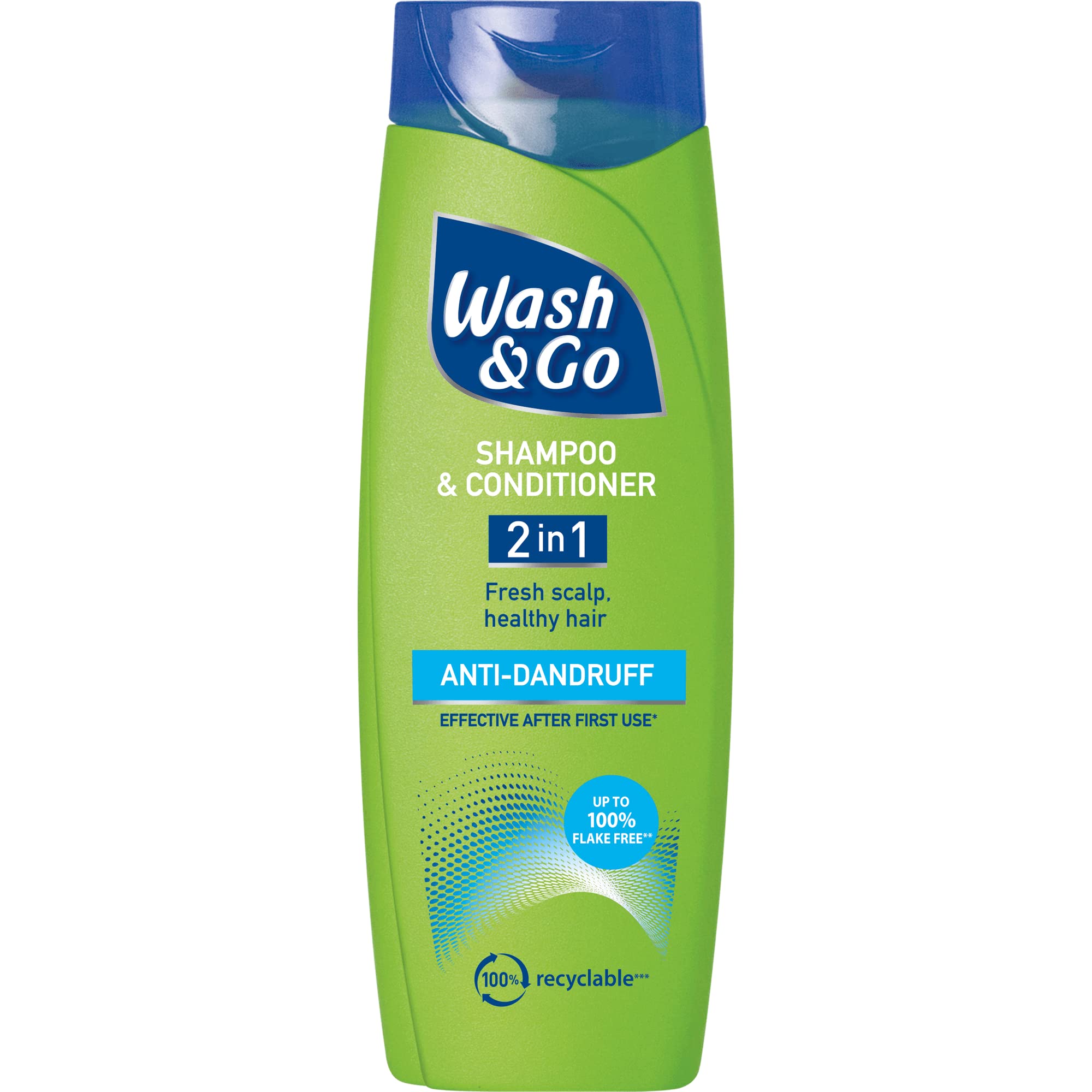 Wash & Go Classic 2 in 1 Shampoo & Conditioner, Men's Hair Shampoo, For All Hair Types, Bulk Pack x 6 bottles