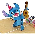 Lovepop Happy Birthday Pop-Up Card for Her and Him- 3D Disney Birthday Greeting Cards for Boys, Girls, Men, Women - It's Your Birthday - 5" x 7" Stitch Card - Blank Note Card & Envelope Included