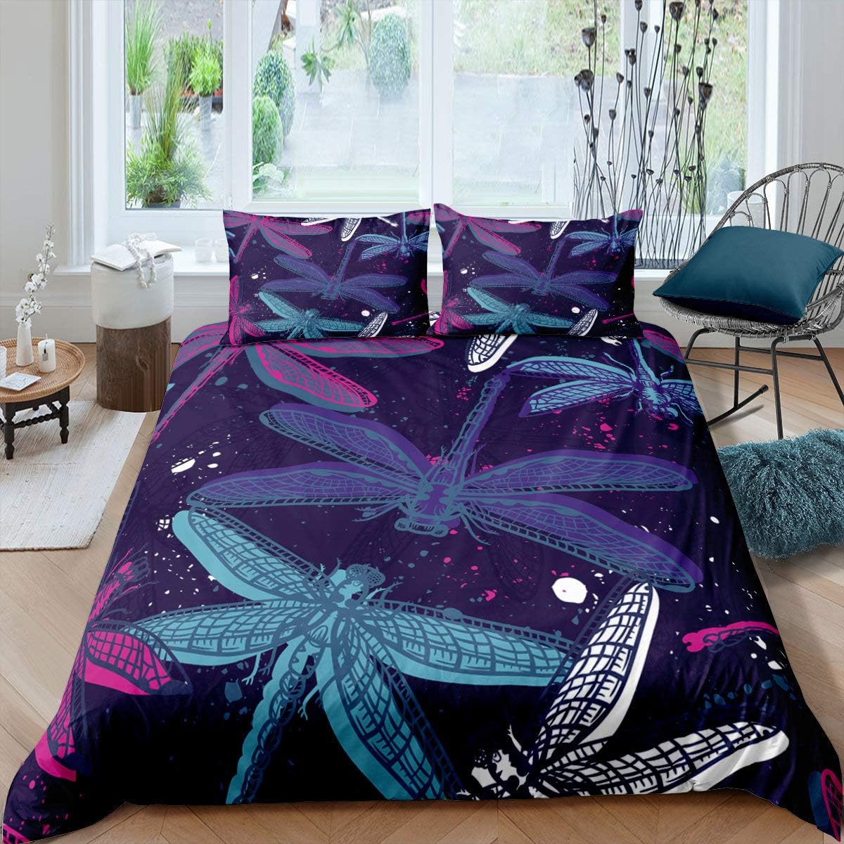 Erosebridal Dragonfly Duvet Cover Exotic Animal Bedding Set