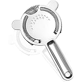 Cocktail Strainer – Stainless Steel Hawthorne Strainer with Removable Spring for Bartending, Boston Shakers, and Mixing Glasses – Perfect for Martinis and Cocktails (Silver)